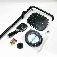 Homelody black shower system with LED temperature...