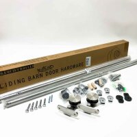6FT/182cm Schiebetür-Hardware-Set, Edelstahl-Schiebetür-Zubehör, Schienenset für einzelne Holztüren