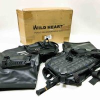 WILD HEART Wasserdichte Motorrad-Satteltaschen 36L (18L* 2) Motorrad-Seitengepäcktaschen Motorradzubehör Schwarz