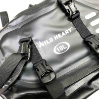 WILD HEART Wasserdichte Motorrad-Satteltaschen 36L (18L* 2) Motorrad-Seitengepäcktaschen Motorradzubehör Schwarz