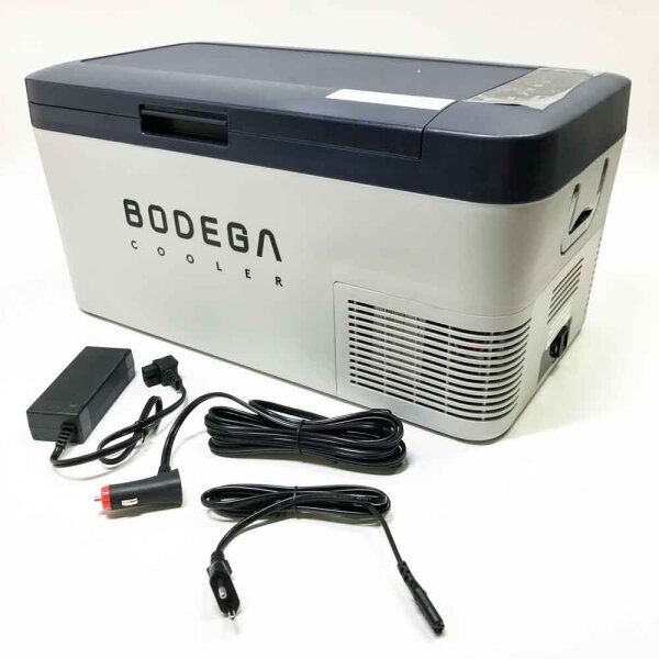 BODEGA Kompressor Kühlbox 20 Liter, Auto Kühlschrank, 12/24V für Auto, Lkw, Camping, Elektrische Kühlbox mit WIFI-APP-Steuerung, LED-Touch-Steuerung (Navy blau)