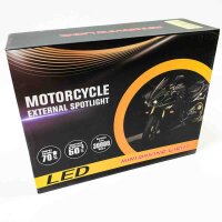 CO LIGHT 2 Stück Motorrad LED Nebelscheinwerfer 60W Bernstein/Gelb Weiß Zweifarbige Zusatzscheinwerfer Offroad Arbeitsscheinwerfer Mit Kabelbaum, kompatibel mit Motorrad Auto SUV LKW ATV (leichte Kratzer)