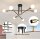 KMaipem Sputnik Vintage Schlafzimmer-Kronleuchter, 6 verstellbare Lichter, schwarz-goldene moderne industrielle Messing-Deckenleuchte für Esszimmer, klassische Küchen  (20 Sep 2023 11:24:52:877) (autom. erstellt) (autom. erstellt) (autom. erstellt)
