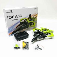 Idea13 RC drone with lights, 2.4 GHz Stunt-Fighter toys, 360 ° flip/headless mode/one-button return, suitable for children/beginners, RC drone quadcopter, 2 batteries