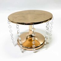 Inweder gold cake stand, cupcake stand-set with 3 metal cake stands for hanging, acrylic crystals, round cake stands, desserts, afternoon tea, presentation stand, birthday, wedding, decoration, decoration