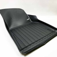 2befair rubber mats total set tesla Model Y-Made in Germany, non-slip floor mats for trunk & interior, all-weather auto port in the set (5 mats), sustainable accessories