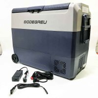 BODEGA 60L Kompressor Kühlbox, Auto Kühlschrank Mit WIFI-APP-Steuerung USB-Anschluss, 12/24 V und 100-240 V Elektrische Kühlbox bis -20 °C für Auto, Lkw, Boot, Reisemobil,Camping