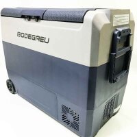 BODEGA 60L Kompressor Kühlbox, Auto Kühlschrank Mit WIFI-APP-Steuerung USB-Anschluss, 12/24 V und 100-240 V Elektrische Kühlbox bis -20 °C für Auto, Lkw, Boot, Reisemobil,Camping