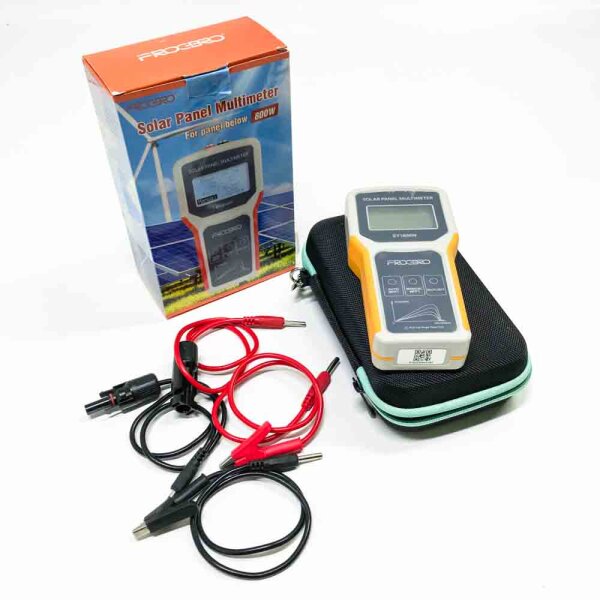 FrogBro Solarpanel Tester Photovoltaik Panel Multimeter Verbesserter Stil EY1600W mit Ultraklarem LCD Display, Smart MPPT Tool zur Fehlersuche bei Leerlaufspannung für Solar PV Tests (EY1600W)