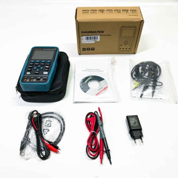 Mini-3,5-Zoll-TFT-Digitaloszilloskop, Oszilloskop-Multimeter-Signalquelle, automatische Kalibrierung, 7 automatische Messungen, Speicherfunktion