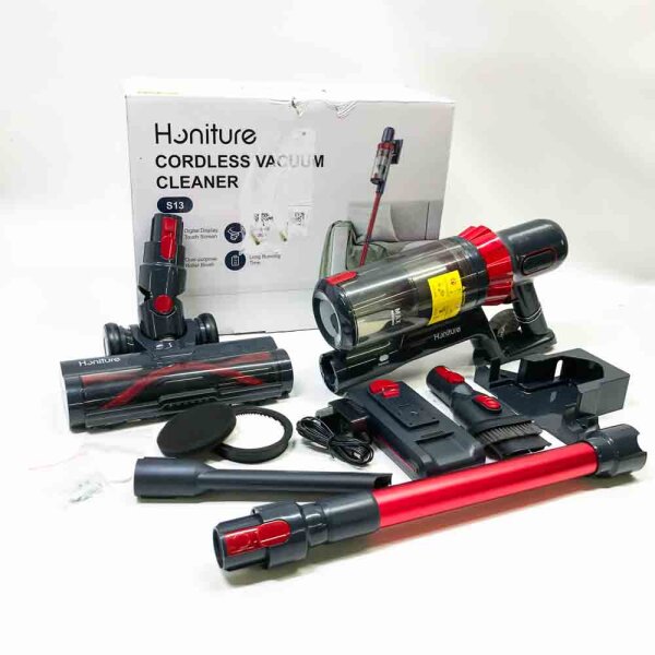 Honite S13 battery vacuum cleaner 33000PA, wireless bagless vacuum cleaner with touchscreen, up to 50 minutes of running time, ultra -sucker battery vacuum cleaner for hard floors carpet animal hair