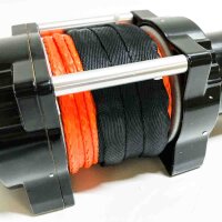 Bull Electrical rope winch 12V, 4500LBS/2045KG motor wind cable, synthetic rope, with assembly brain and remote control *2, compatible with ATV UTV
