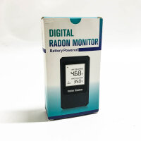 LifeBase radon and air quality monitor, wirelessly radon monitor with screen for monitoring long and short-term