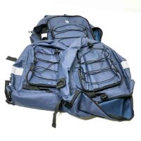 Wildken 3 in 1 Fahrradtasche, 65L Gepäckträgertasche für Fahrrad, 100% Wasserdicht Satteltasche, Reflektierend Rücksitztasche/Seitentasche/Umhängetasche/Schultertasche mit Regenschutz(Blau)