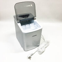 Eiswürfelmaschine, Ice Maker mit Selbstreinigungsfunktion,15kg/24h, 9 Eiswürfel in nur 6 Minuten. Gerauscharmem Betrieb, Ice Cube Maker, Eiswürfelbereiter für den Einsatz in Haushalten, Büros , Silber