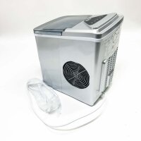 Eiswürfelmaschine, Ice Maker mit Selbstreinigungsfunktion,15kg/24h, 9 Eiswürfel in nur 6 Minuten. Gerauscharmem Betrieb, Ice Cube Maker, Eiswürfelbereiter für den Einsatz in Haushalten, Büros , Silber