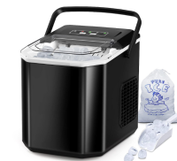 FOOING Mini Portable Ice Cube Machine, 15kg/24h, Compact...