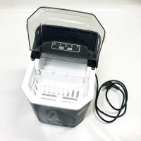 FOOING Eiswürfelmaschine Mini Tragbar,15kg/24h, Kompakt Eiswürfelbereiter Maschinen Arbeitsplatte,6-Minuten-Schnelleis-Maschine,Selbstreinigende ice maker für Zuhause, 2 Größen von Eis, Schwarz