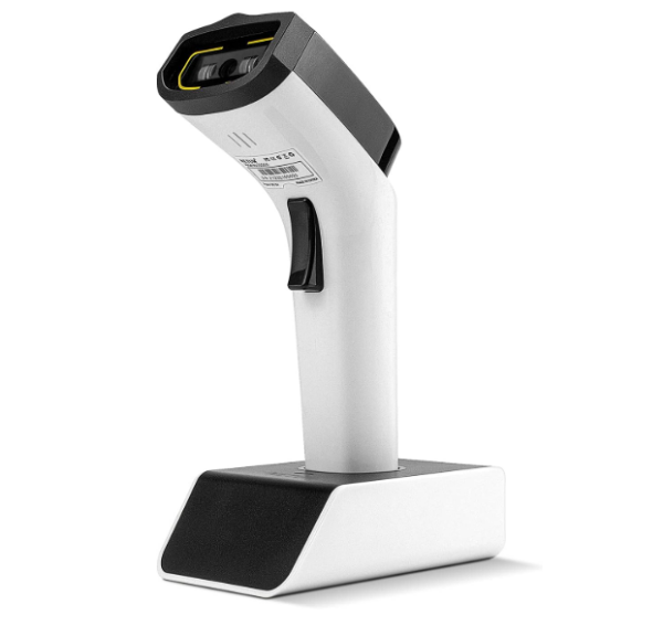 NETUM DS5000 Bluetooth 1D Barcode Scanner, Freisprech-CCD-Barcode-Leser mit Ständer und integriertem Speicher, Funktioniert mit MAC OS, Windows, iOS, Android und überträgt bis zu 50 Meter