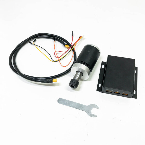 Genmitsu CNC bürstenloser Motor DC Spindel-Kit 24 V 12000 U/min mit Antriebsplatte und Spannzangenhalter installiert, perfekt für 3018 Serie CNC-Maschine