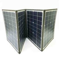 RundeGestz 120W Faltbares Solarpanel, Tragbares Solarmodul für Power Station mit MC4-Anschluss, USB-Anschluss und Typ-C-Anschluss, Tragbares Solarpanel Monokristallin für Outdoor, Camping, RV