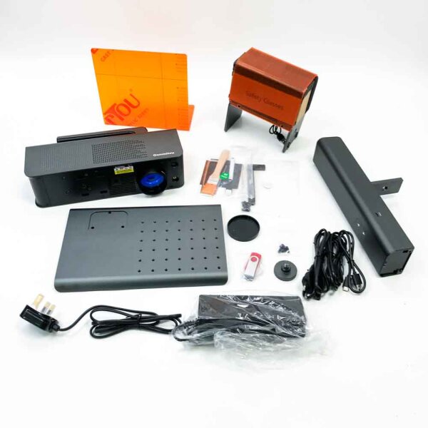 Genmitsu Z5-1 Faseroptischer Lasergravierer, Desktop, 2-in-1-Design, tragbares Markierungsgerät für alle Metalle, Schmucksteine, für kundenspezifische Fertigung/Fabrik/Zuhause