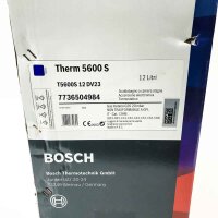 Bosch Therm 5600 S, 12 Liter, Thermostatischer Warmwasserbereiter mit elektronischer Zündung und versiegelter Kammer