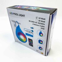 LyLmLe 10W LED Pool Lichter, 12V Smart Farbe Wechselnde Unterwasserleuchten mit APP-Steuerung, Dimmbar, Timer Zeitplan, IP68 Magnetic Pool Poolbeleuchtung mit 8m Kabel für Aufstellpools Einbaupools /Blue)