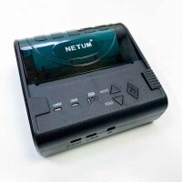 Netum NT-8003DD wireless Bluetooth thermo document printer, portable 58 mm calculation printer, compatible with Android/iOS/PC/Windows ESC/POS