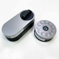 EZVIZ DL01S Smart Lock mit Multifunktionales Keypad und A3 Home Gateway, intelligentes Türschloss mit Fernzugriff und Bluetooth Funktion, elektronisches Türschloss macht Ihr Handy zum Schlüssel, grau