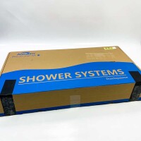 Shower fitting complete set, Auralum shower fitting black, height adjustable 90-120cm, rain shower black with rain shower head and hand shower, shower complete for bathroom