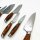 Wildmok 7-part kitchen knife set with Premium Pakkawood handle German steel knife set including wooden knife cookie knobs Santoku-Messeretetetet