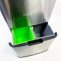 les collectors 72L - Nexo Mülleimer mit Sensor 3+1 Fächern | Edelstahl Smart Bin | Küchen Abfalleimer Bewegungssensor | Mülltrennung Elektrisch | Smart Bin | Mülltrennsystem für Mülltrennung in der Küche