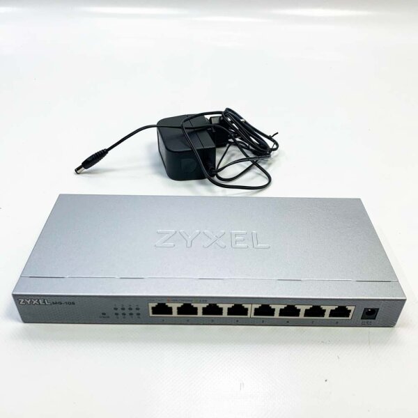 Zyxel 2,5G Multi-Gigabit Unmanaged Switch mit acht Ports für Home Entertainment oder SOHO-Netzwerke [MG-108]