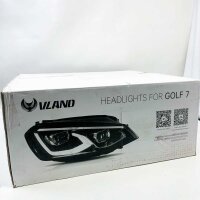 VLAND Scheinwerfer passend für Golf 7 mk7 VII Van Variant Alltrack TSI 2012-17 Frontscheinwerfer(Nicht für GTI/GTD/R/TDI), Projektor (keine Glühbirne erforderlich)