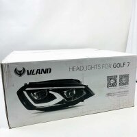 Vand headlights Suitable for Golf 7 MK7 VII Van Variant Alltrack TSI 2012-17 Front headlights (not for GTI/GTD/R/TDI), projector (no light bulb required)