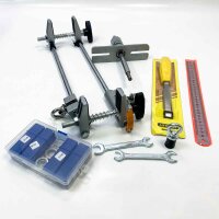 Huanyu door lock device with 4 tungsten steel cutters, door lock sawing saw set, door lock installation set, door keyhole opener