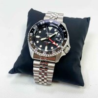 Seiko 5 Sports mens watch automatic GMT steel/black SSK001K1