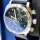 Spinnaker Herren 42mm Hull Chronograph Lapis Meca-Quartz Watch mit echtem Lederband SP-5068-03