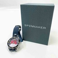 Spinnaker men 43mm Fleuss Automatic Oxblood Red Uhr with...