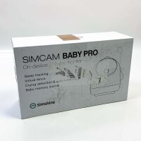 Simshine Babyphone mit Kamera, 2K HD Video Babyphone mit Schlafanalyse und Schreierkennung, Zwei-Wege-Audio, 360°/120° Schwenkbar, Infrarot-Nachtsicht Kamera, Gelb