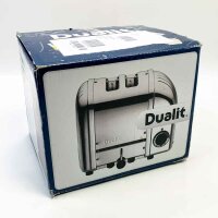 Dualit Classic Vario Toaster 2 Scheiben -Toaster Edelstahl Handgefertigt in GBR -Unique ProHeat® Elemente - Energiesparende Schlitzauswahl, Auftauen, Mechanische Zeituhr - Toaster 2 Scheiben Edelstahl