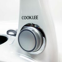 COOKLEE Planetenmixer, 1800 W, 8 l, 3-in-1-Küchenmaschine, Metallgehäuse, professioneller Multifunktions-Teigmixer mit Knethaken, Schüssel, Paddel, Schneebesen und Deckel