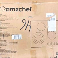 AMZCHEF Glaskeramikkochfeld 77cm Kochfeld 5 Zonen mit Dreifach- und Bräterzone, 9 Leistungsstufen, Touch Control, 7295W,Abschaltautomatik, Timerfunktion, Sicherheitsschloss