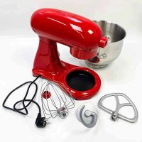 Cooklee planet mixer, 1800 W, 8 L, 3-in-1 kitchen robot, metal housing, professional multifunctional dough blenders with kettle hooks, bowl, paddle, whisk and lid