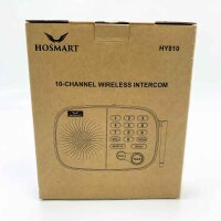 Wireless intercom Hosmart, reach ½ mile 10 canals security wireless intercom for home or the office [2 units black]