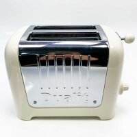 Dualit Lite 2 Scheiben Toaster - 1,1kW Toastet 60 Scheiben Toast Pro Stunde - Poliert mit Rand in Schwarz - Funktion für Bagel & Auftauen - Toaster Weiß 36mm Breite Schlitze