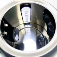 Dualit Domus Wasserkocher - 1,5L 3KW Wasserkocher Edelstahl Grau - Doppelseitige Glasfenster zum Messen - Schnellaufheizender Kettle mit Patentierter Sure Pour™ Technologie - Wasserkocher BPA Frei
