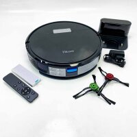 Tikom G8000 per vacuum robot with wiping function 2 in 1, vacuum cleaner robot, 4500pa strong suction power robot vacuum cleaner, self -loading, WLAN, 150mins max, ideal for animal hair, carpet, hard floor