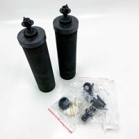 Royal Berkey RB4x2-BB Wasserfiltersystem (ohne blauen Griff & Flüssigkeit) mit 2 schwarzen Elementen von Berkey